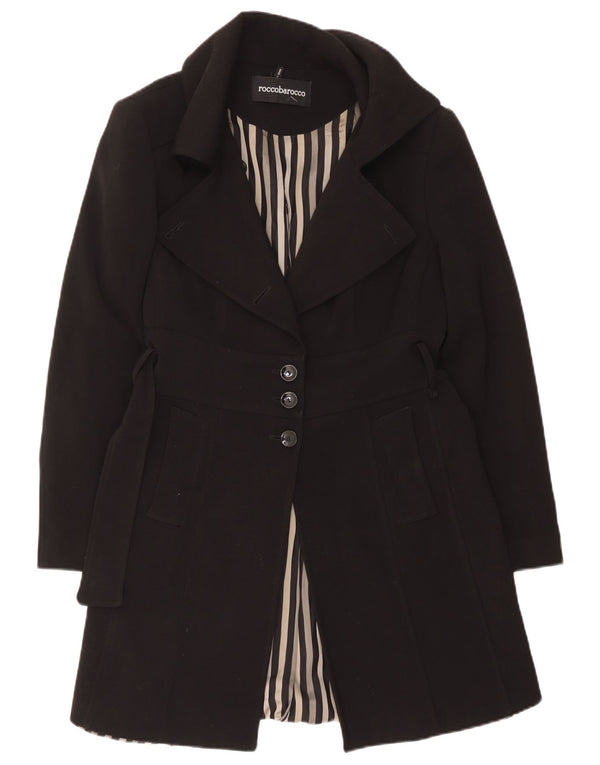Sobretudo feminino Roccobarocco IT 48 XL poliéster preto