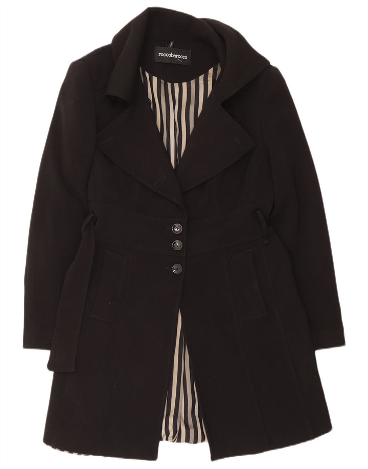 Sobretudo feminino Roccobarocco IT 48 XL poliéster preto