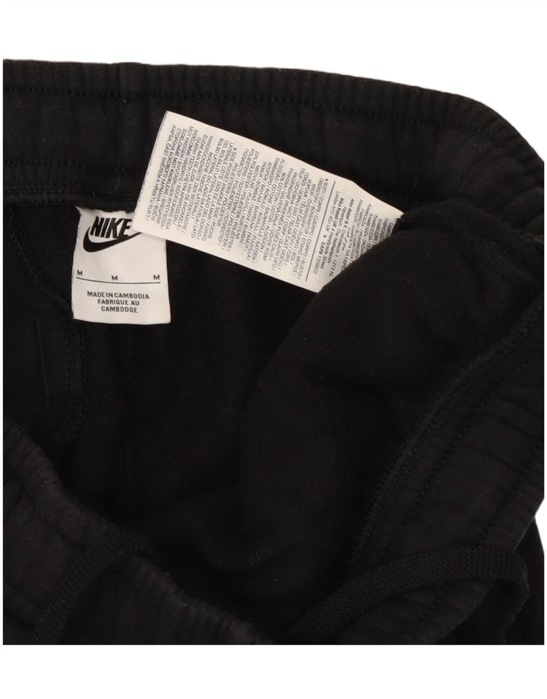 Nike Mens Treino Calças Joggers Médio Algodão Preto