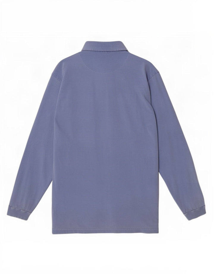 Camisa polo masculina de manga comprida Oliver Brown azul médio