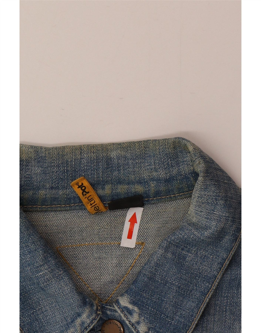Jaqueta jeans feminina Meltin' Pot Reino Unido 14 algodão azul médio