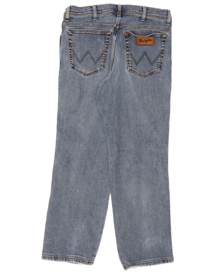 Wrangler Masculino Texas Straight Jeans W36 L29 Azul Algodão