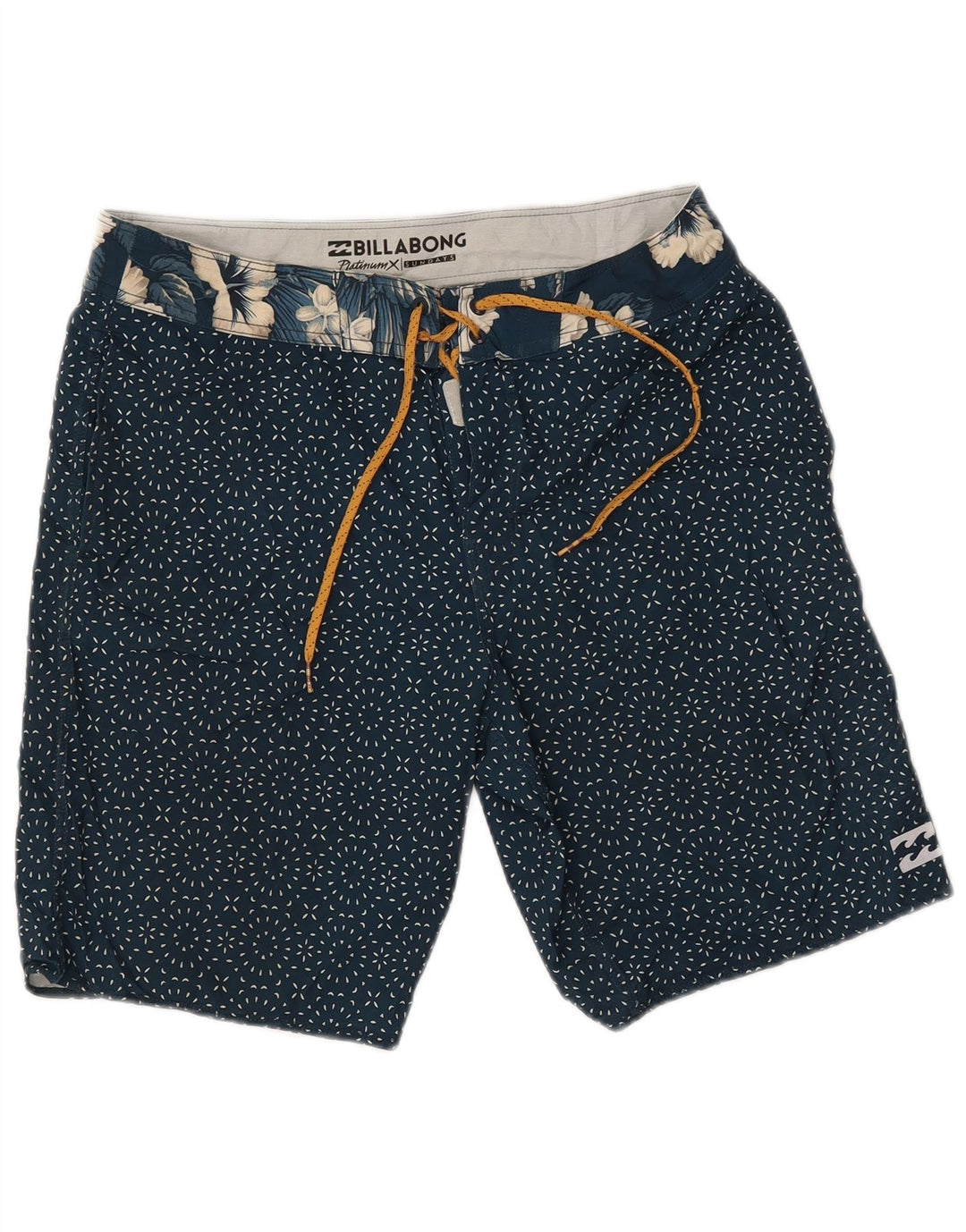Calção de banho masculino BILLABONG poliéster manchado azul marinho médio