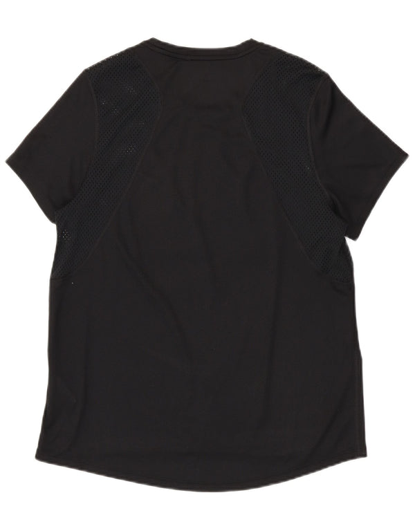 Camiseta feminina NIKE Dri Fit UK 14 médio preto poliéster