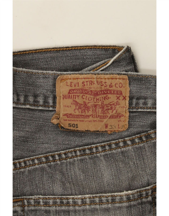 Jeans Levi's 501 Straight Masculino W33 L30 Cinza