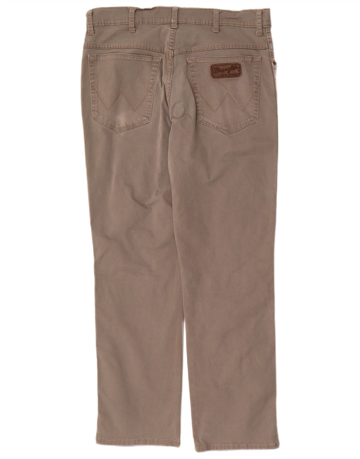 Calça casual reta masculina WRANGLER Texas W34 L30 algodão cinza