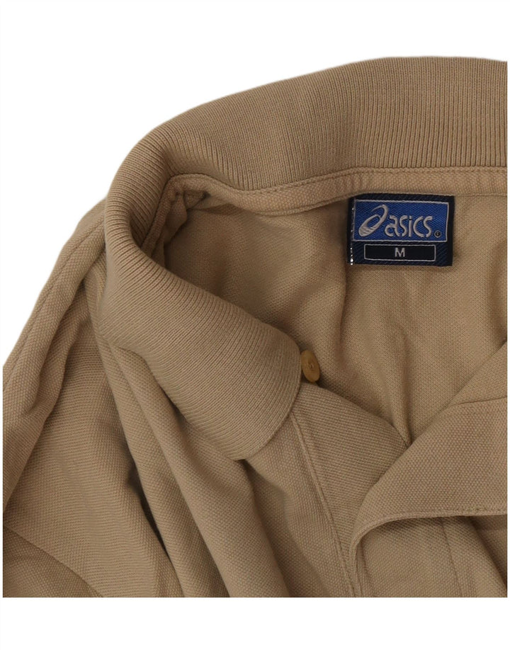 Camisa polo masculina de manga comprida Asics médio bege