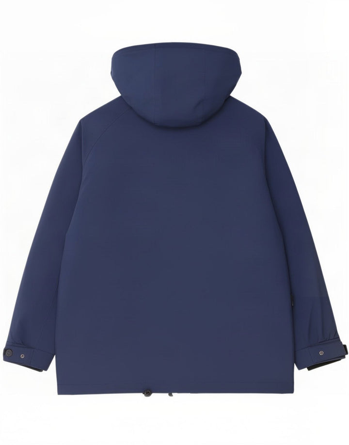 Jaqueta de chuva feminina Aesse Gore-Tex com capuz IT 44 poliéster azul marinho médio