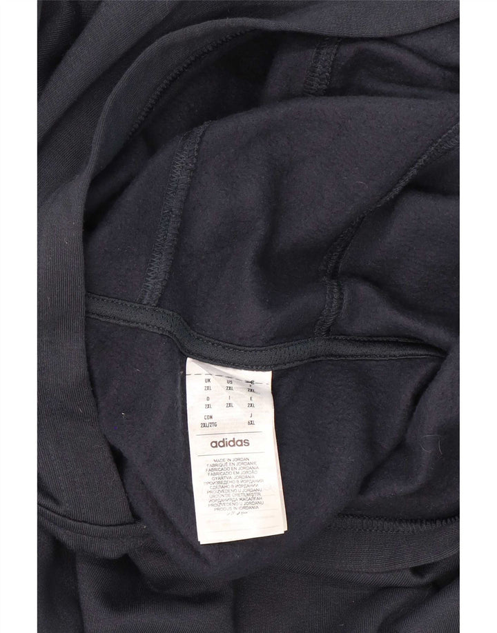 Adidas masculino moletom com capuz 2XL azul marinho poliéster