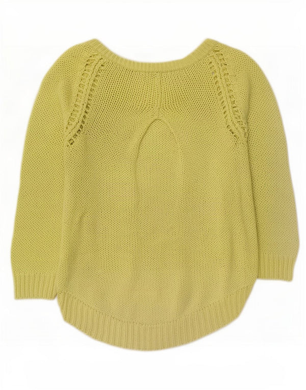 Suéter feminino Zara com gola canoa Reino Unido 14 acrílico verde médio