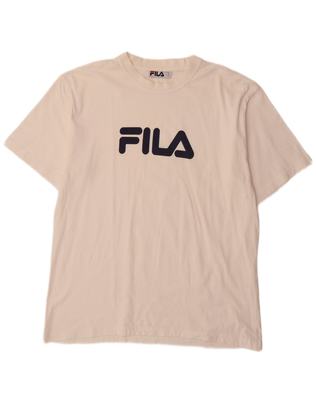 Camiseta masculina Fila Regular Graphic Top IT 58 2XL algodão branco