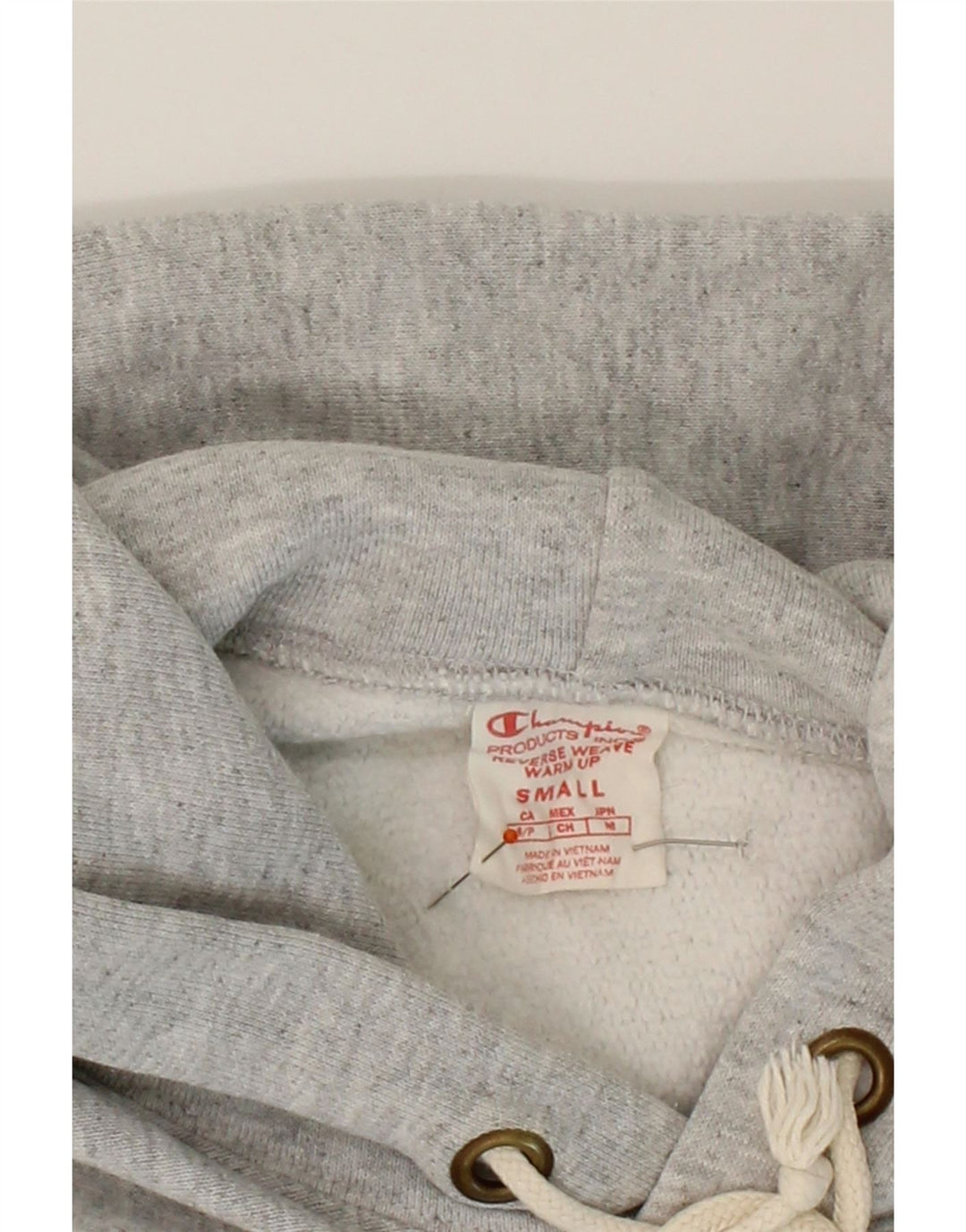 CHAMPION Womens Hoodie Jumper UK 10 Small Grey Cotton Vintage Champion and Second-Hand Champion from Messina Hembry 