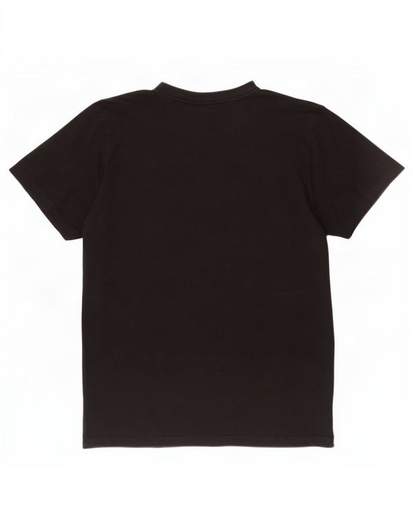 Camiseta gráfica masculina Kappa Top grande de algodão preto