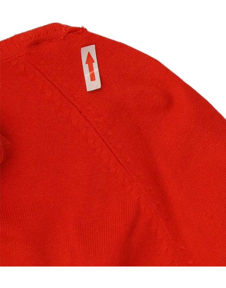Suéter cardigã feminino Zara Reino Unido 12 algodão vermelho médio