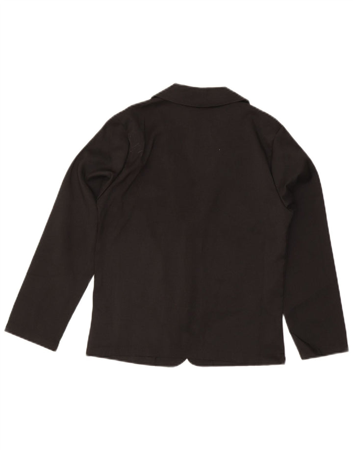 Jaqueta blazer Shein Boys com 2 botões 9-10 anos poliéster preto