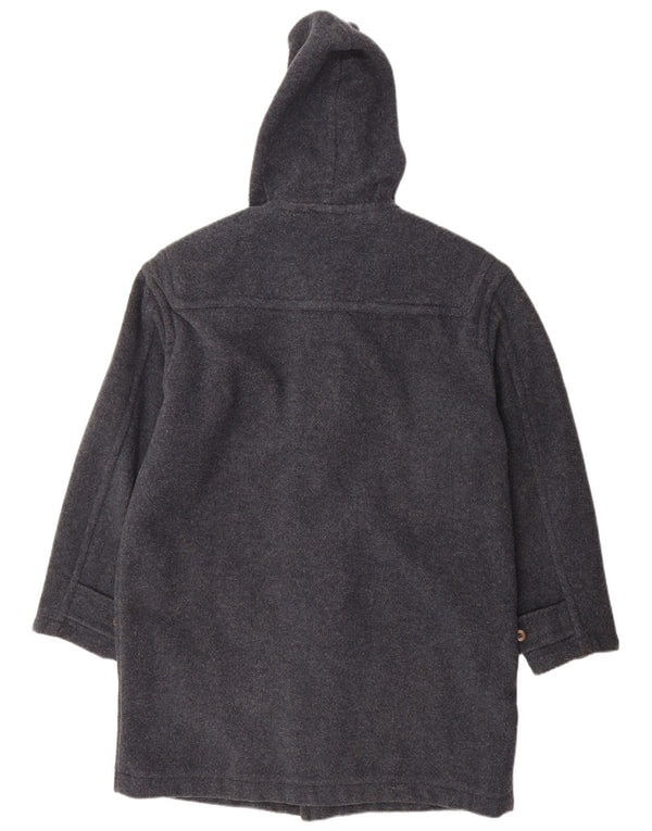 Casaco masculino com capuz Stefanel UK 38 lã azul médio