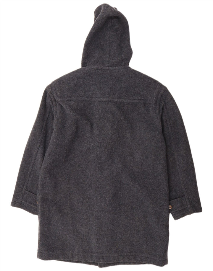 Casaco masculino com capuz Stefanel UK 38 lã azul médio