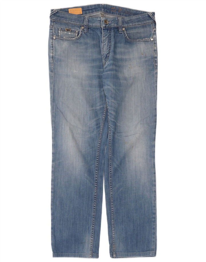 Calça jeans reta feminina Gas W34 L29 azul