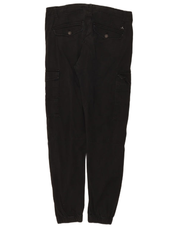 Calça cargo masculina Jack & Jones Paul Tapered Joggers W32 L29 algodão preto