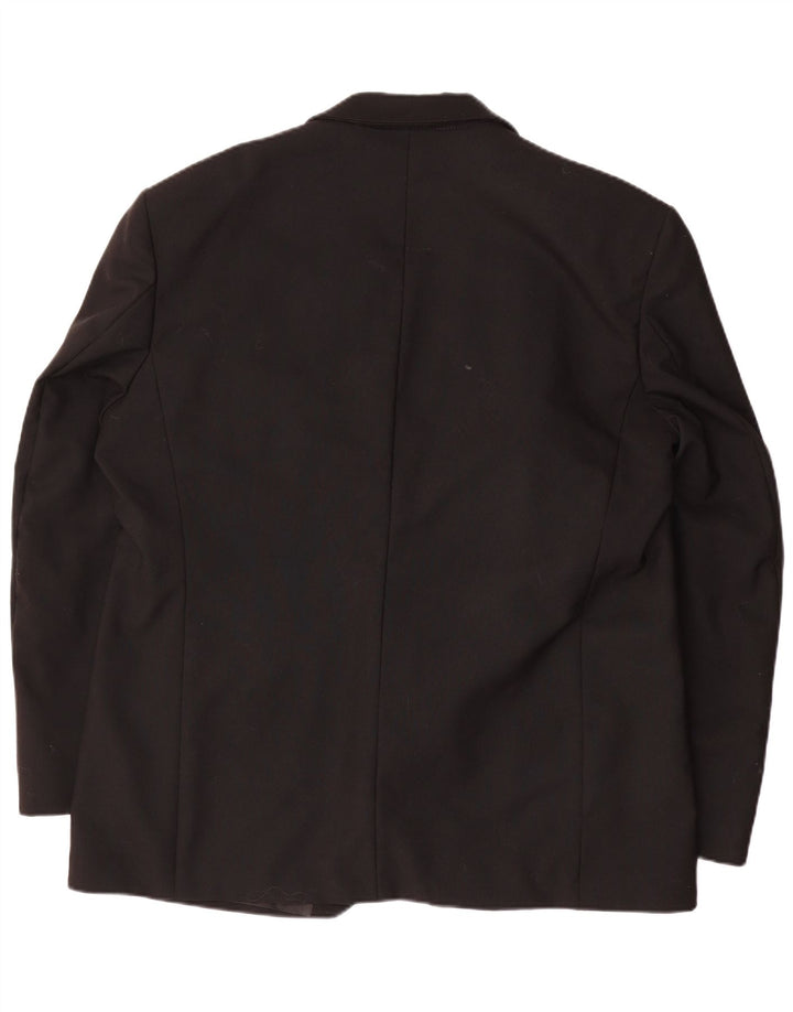 Jaqueta Blazer Masculina Wilvorst com 1 Botão Reino Unido 42 XL Lã Preta