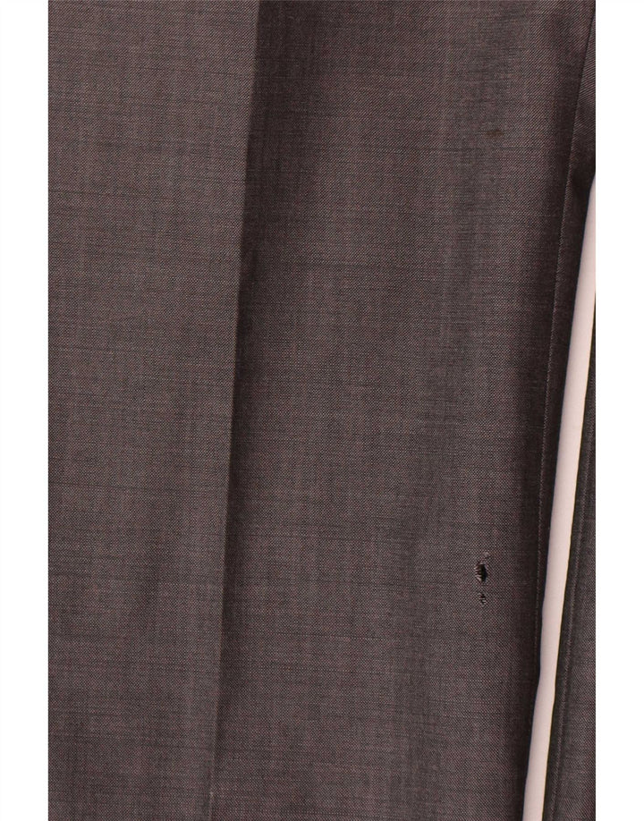 Calça masculina Marks & Spencer Autograph Straight Suit W32 L31 Lã Cinza