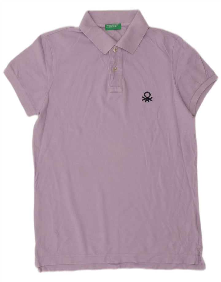 Camisa polo masculina BENETTON grande algodão roxo