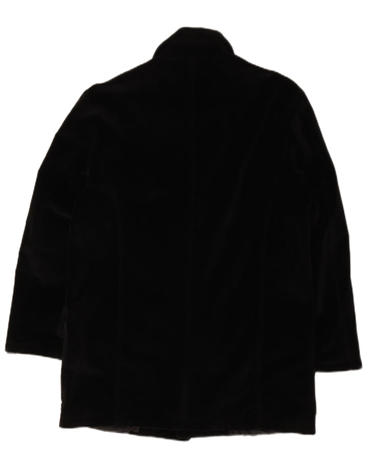 Jaqueta utilitária masculina vintage de veludo IT 46 algodão preto pequeno