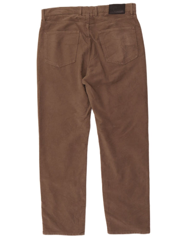 Calça masculina reta casual Marks & Spencer W34 L31 algodão cinza