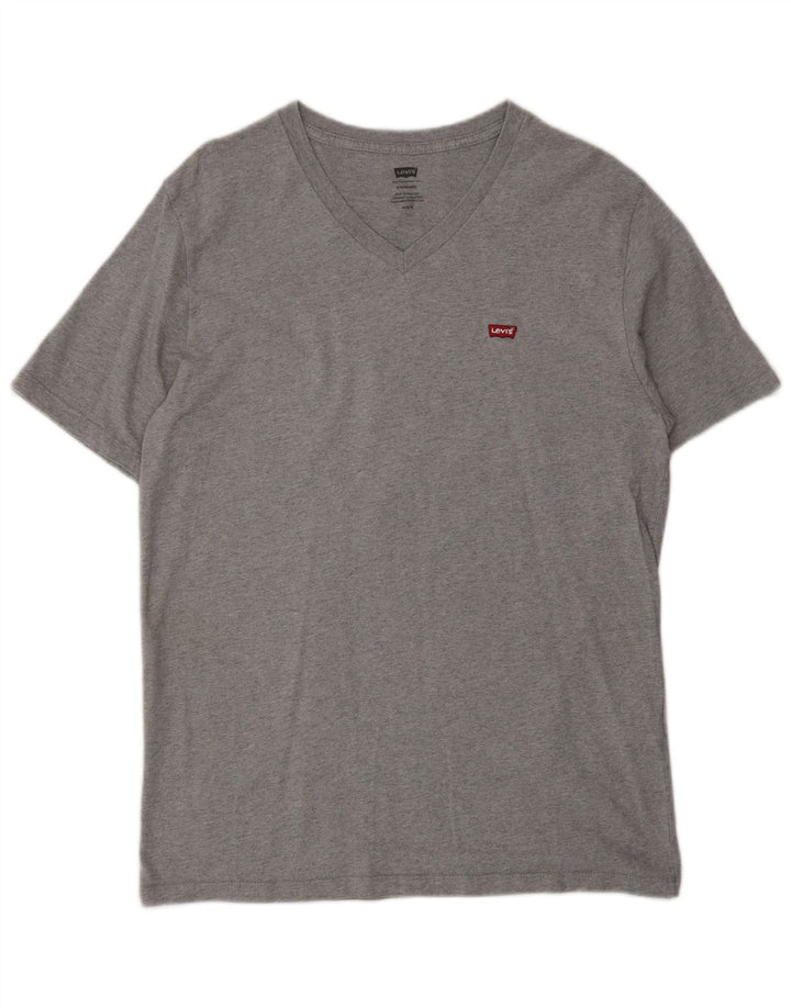 Camiseta masculina padrão LEVI'S algodão cinza médio