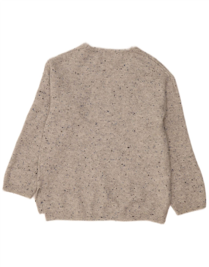 Suéter feminino oversized com decote em V UK 10 pequeno