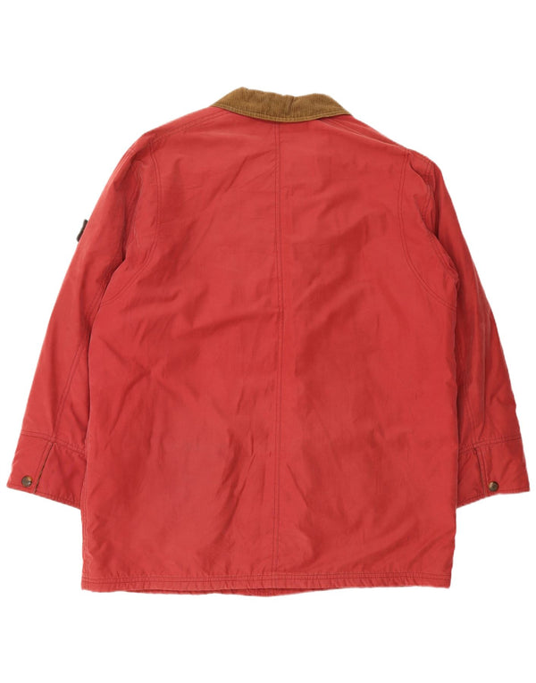 Jaqueta corta-vento masculina Cotton's Industries UK 42 XL algodão vermelho