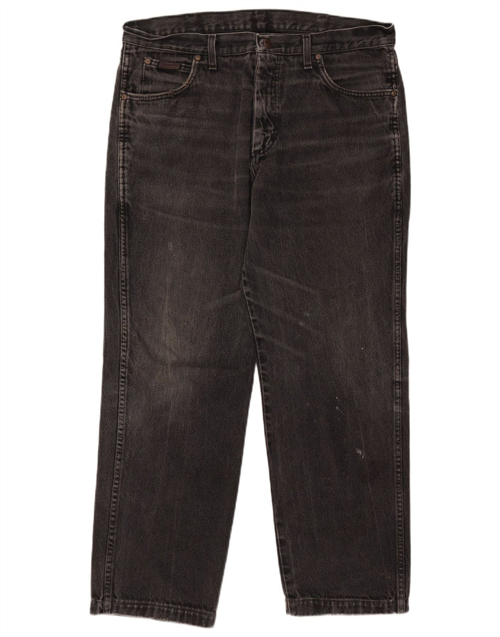 WRANGLER Masculino Indiana Straight Jeans W36 L28 Algodão Preto