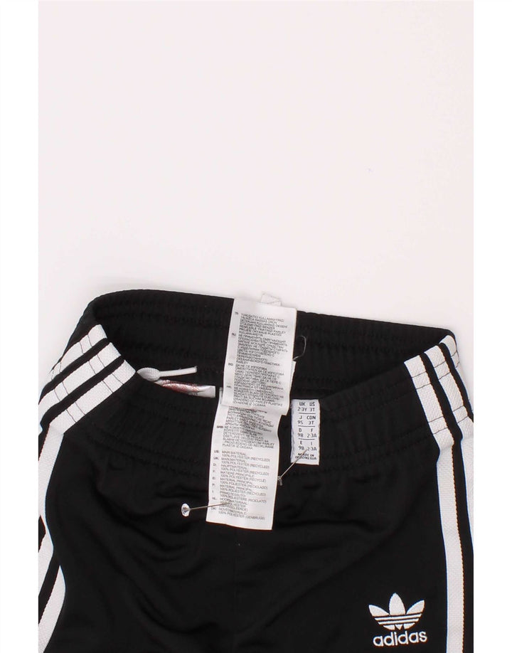 Adidas meninos calças de treino joggers 2-3 anos preto poliéster