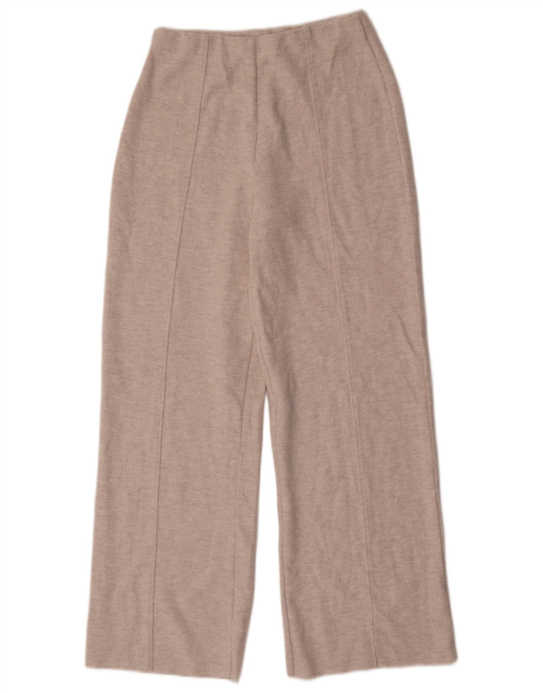 Zara Calça feminina de malha larga com perna pequena W28 L30 cinza poliéster