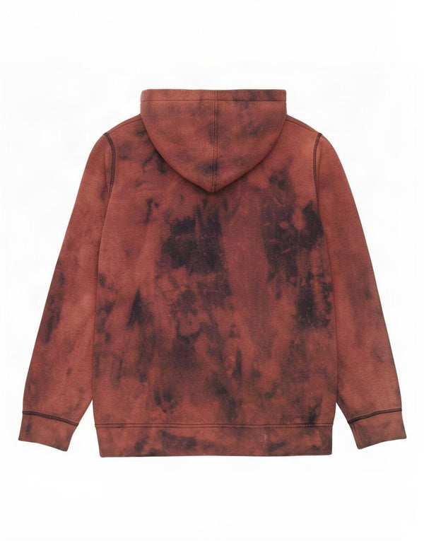 Asics Mens Graphic Hoodie Jumper Médio Marrom Tie Dye