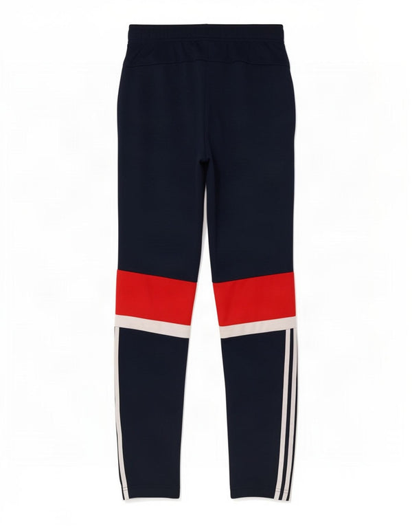 Calças de treino Adidas meninos 13-14 anos azul marinho colorblock poliéster
