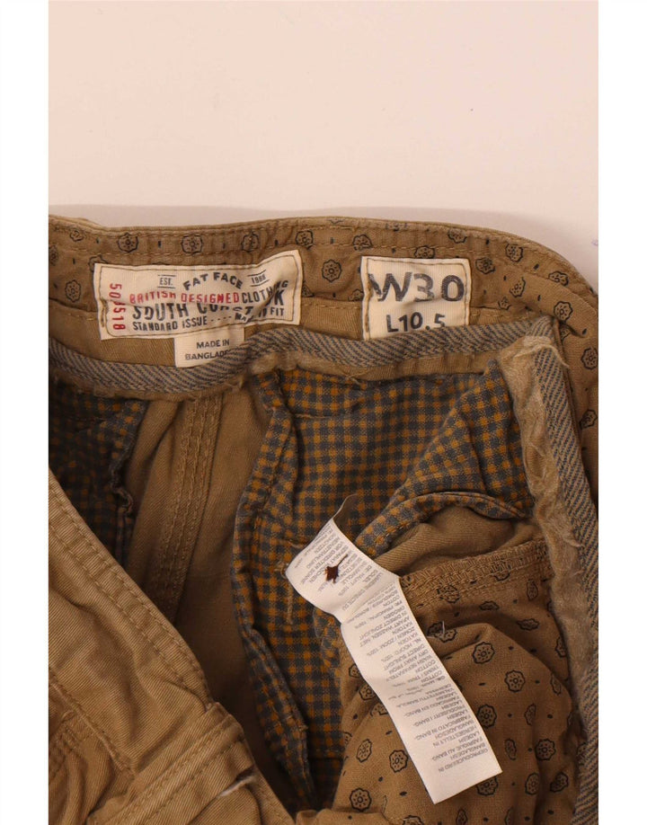 Shorts Chino Masculino Fat Face W30 Algodão Bege Médio