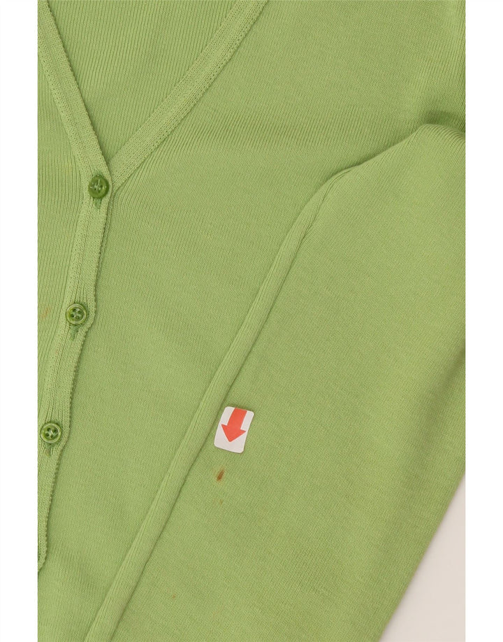 BENETTON Womens Cardigan Sweater UK 6 XS Green Cotton Vintage Benetton and Second-Hand Benetton from Messina Hembry 