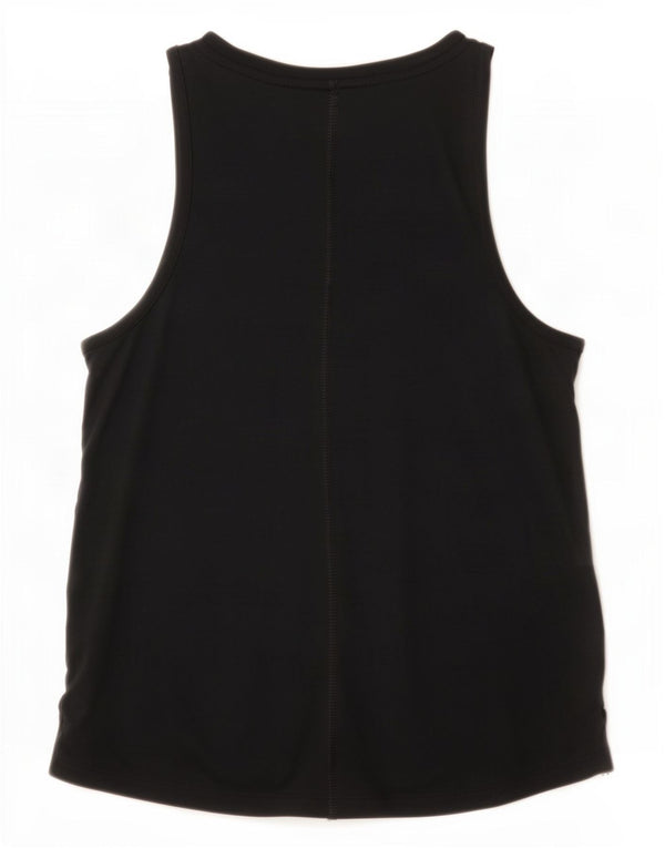 Colete gráfico Nike Girls Dri Fit Top 12-13 anos grande poliéster preto