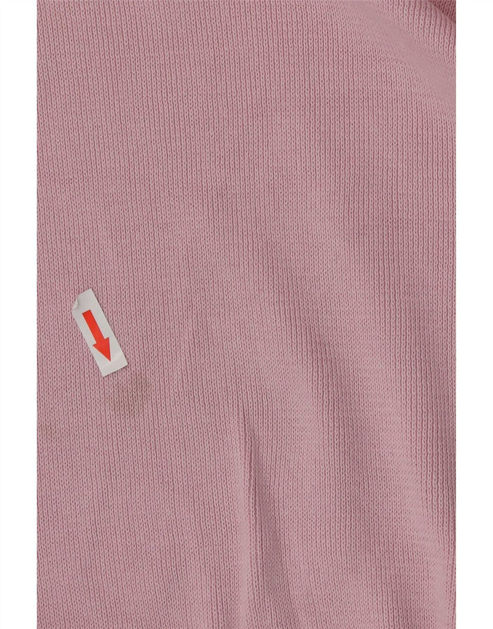 Zara Suéter masculino com gola redonda e algodão rosa médio