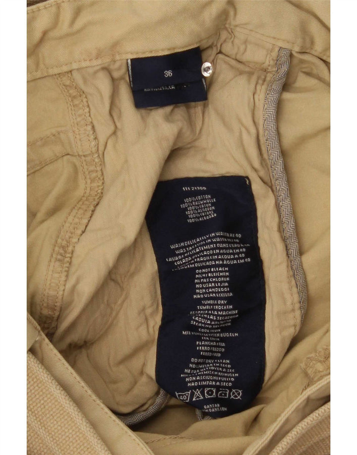 Shorts cargo masculino Gant W36 grande algodão bege