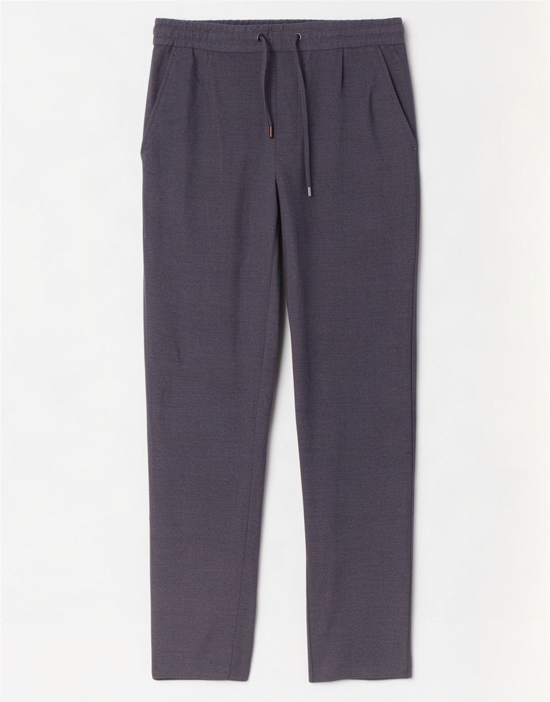 Zara Mens Slim Chino Calças Pequenas W30 L30 Azul Marinho Poliéster
