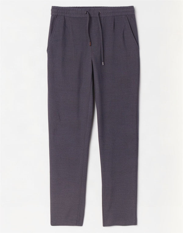 Zara Mens Slim Chino Calças Pequenas W30 L30 Azul Marinho Poliéster