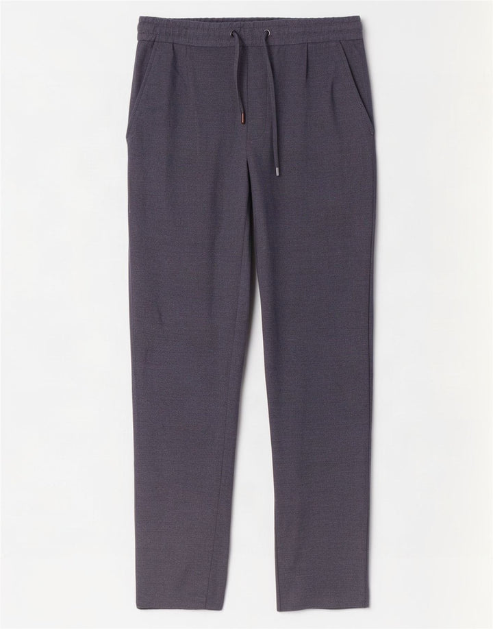 Zara Mens Slim Chino Calças Pequenas W30 L30 Azul Marinho Poliéster