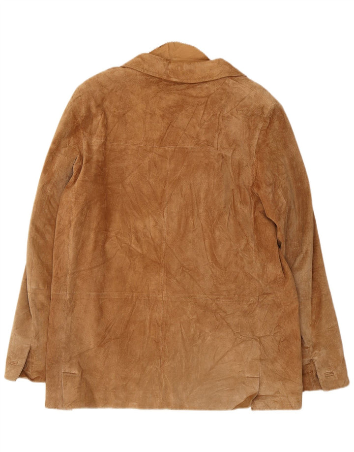 Jaqueta blazer feminina de camurça Free Heron com 4 botões da Conbipel IT 46 grande bege