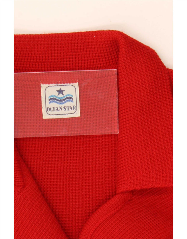 Jaqueta blazer feminina de malha com peito duplo Ocean Star Reino Unido 14 vermelho médio