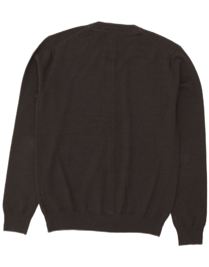 Suéter masculino Guess com decote em V acrílico cinza médio