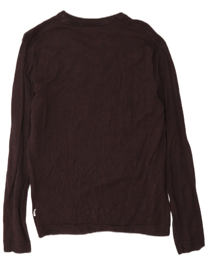 Suéter masculino Jack & Jones Core Regular Fit com gola canoa médio Borgonha