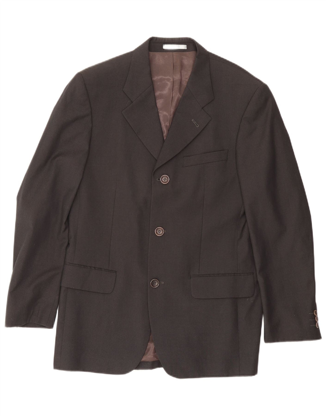 Jaqueta blazer masculina de 3 botões KENZO IT 48 lã azul marinho médio