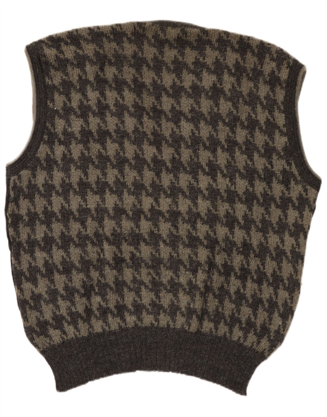 Colete masculino vintage regata grande cinza houndstooth